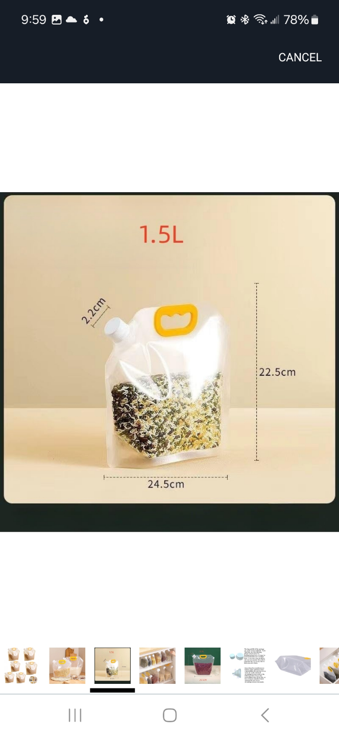 Reusable Food Storage Bags with Spout - photo 2