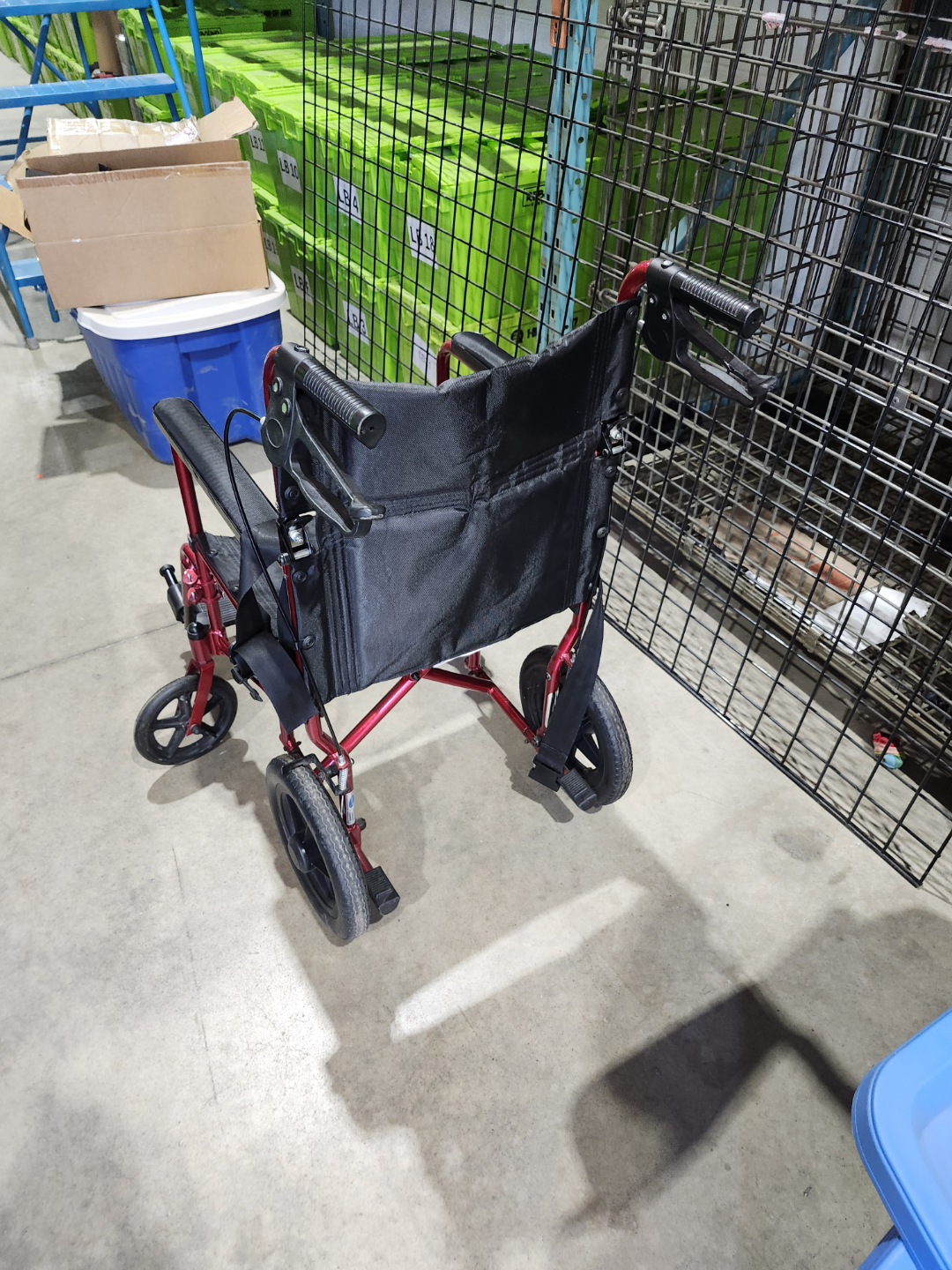 Red Lightweight Transport Wheelchair - photo 4