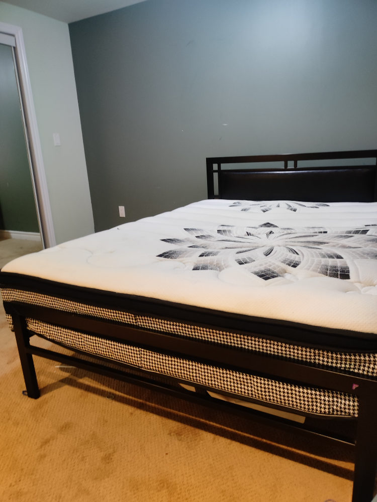 Queen Mattress and Metal Frame