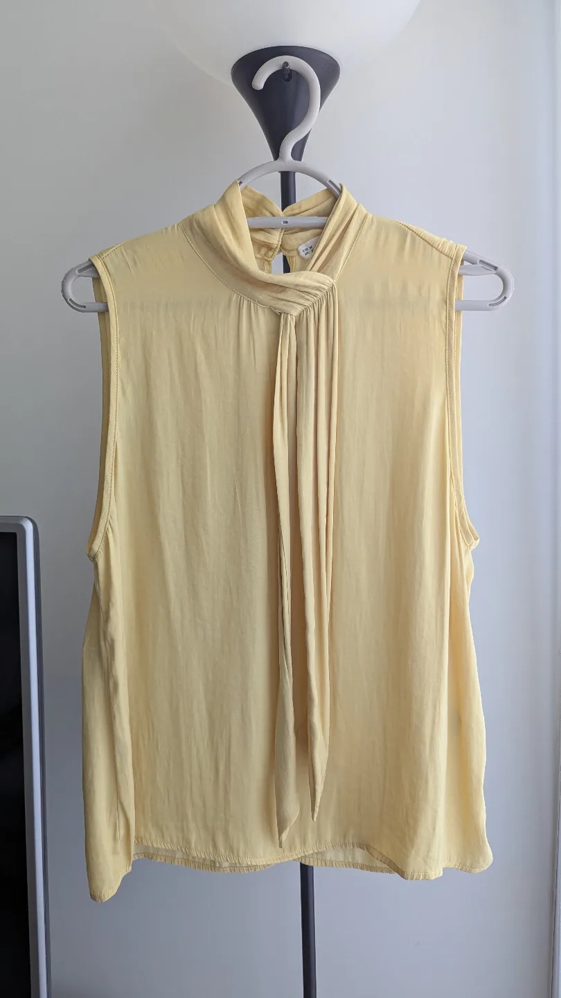 Pale Yellow Sleeveless Blouse thumbnail