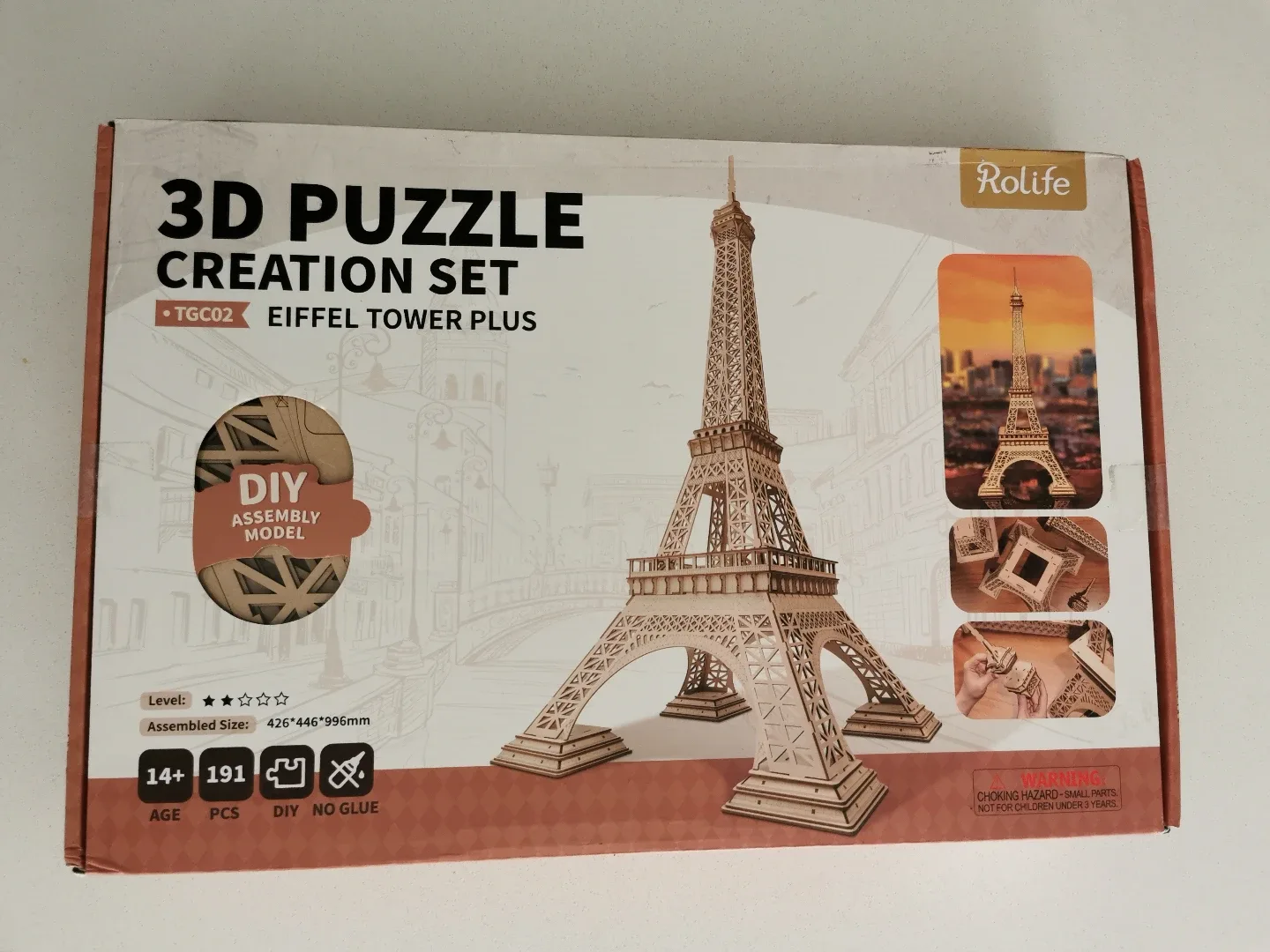 Rolife Eiffel Tower Plus 3D Wooden Puzzle image indicator(2)
