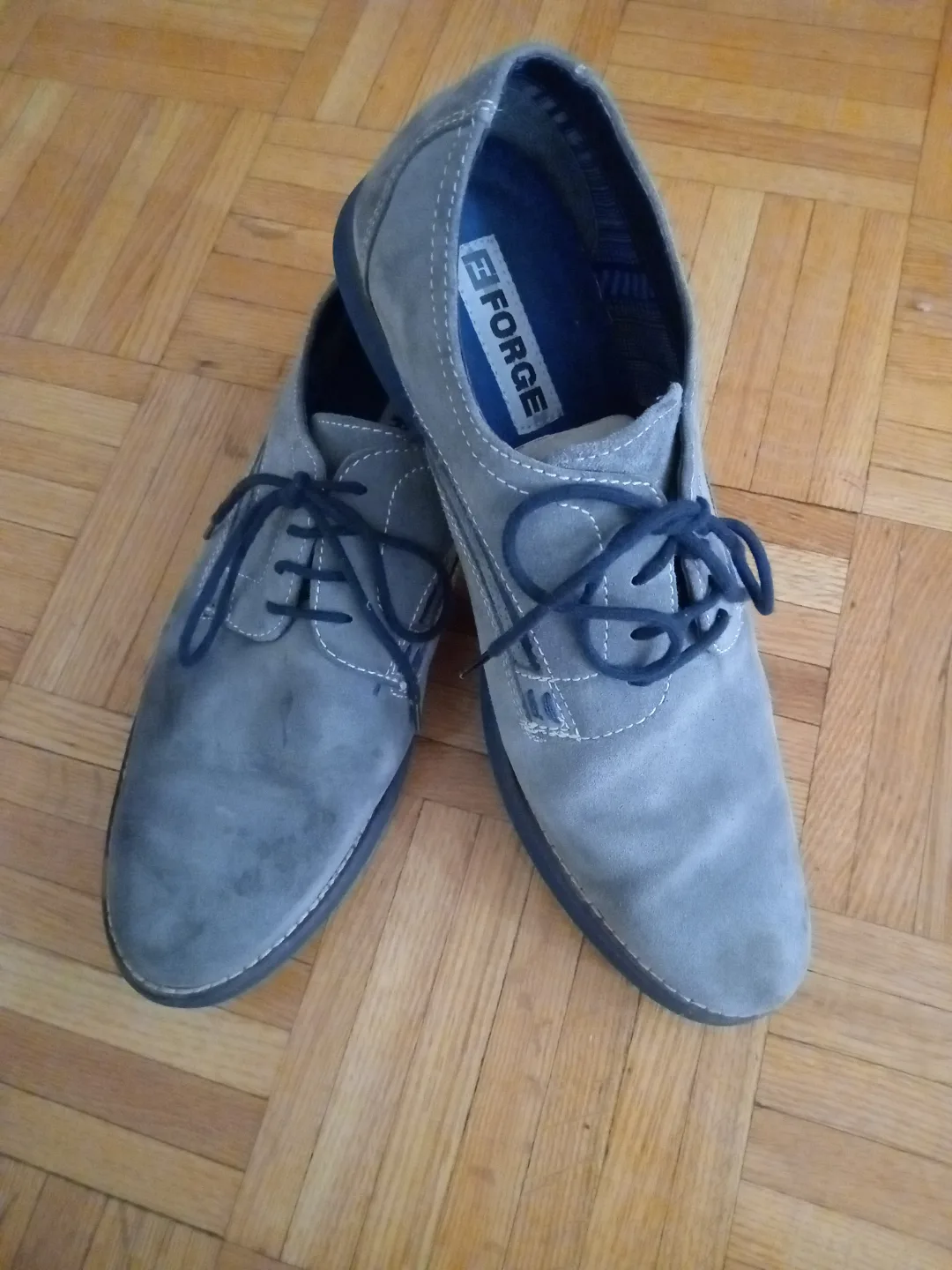 Men's Grey Suede Lace-Up Shoes thumbnail