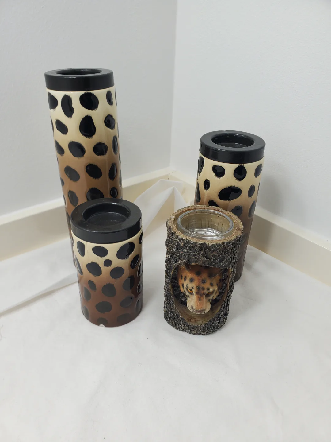 Cheetah Print Candle Holders 🏒 image indicator(2)