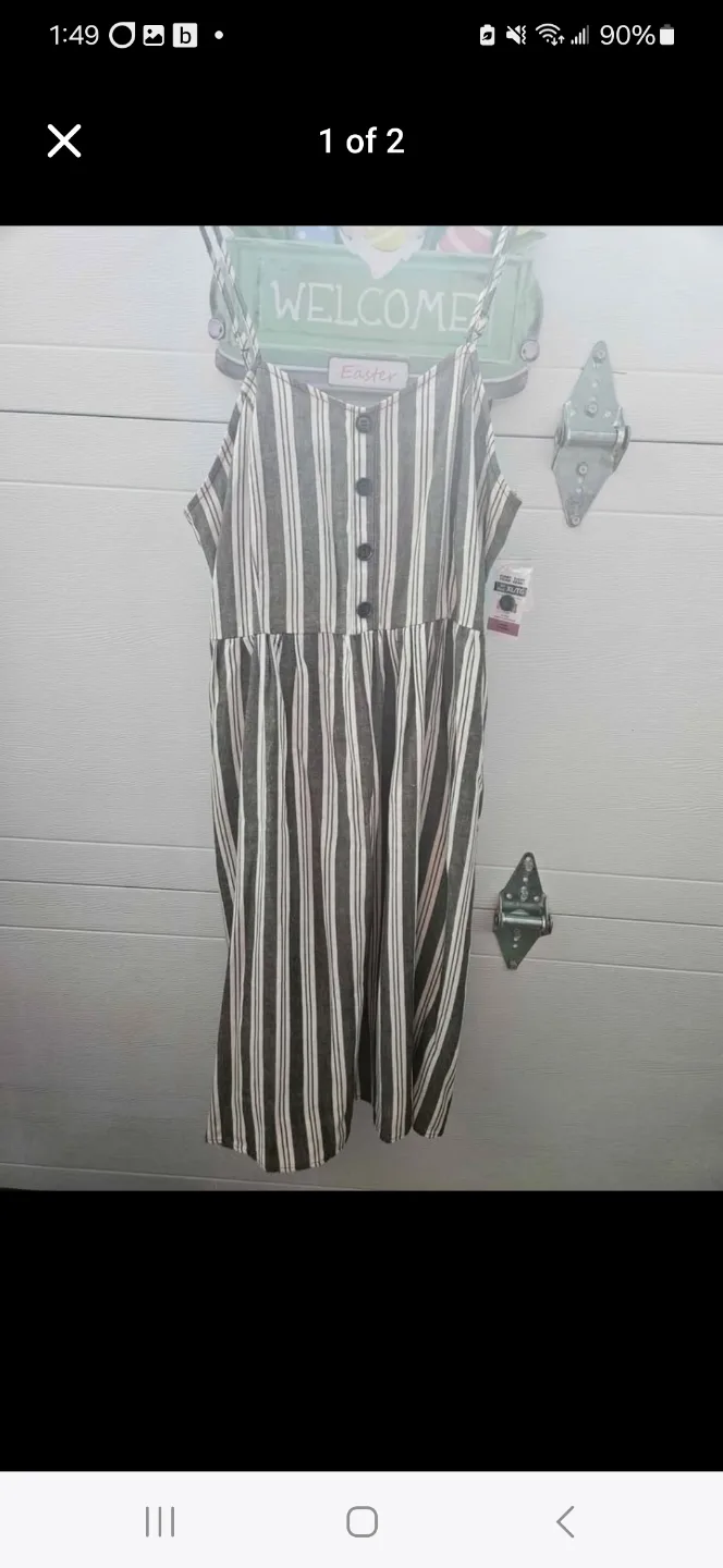 Giant Tiger Mystic Black and White Striped Sundress - Size XL thumbnail