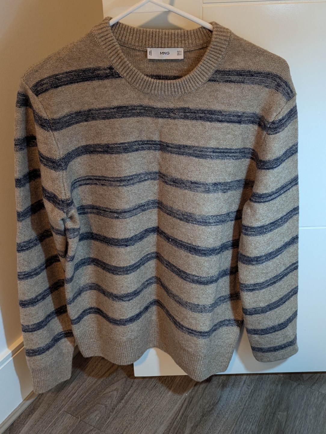 Men's Mango Striped Sweater - Size Medium NEW UNUSED