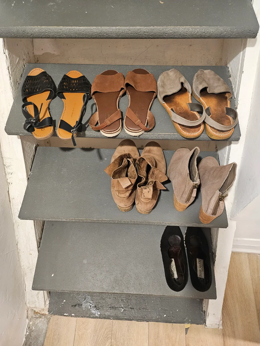 Mix of women's shoes - sandals and ankle boots thumbnail