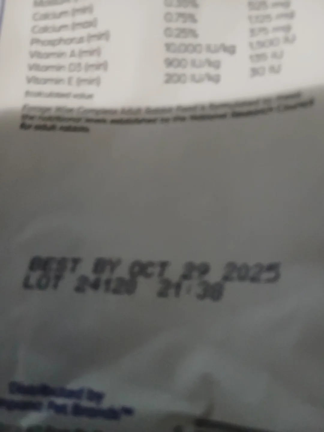 Oxbow Forage Wise Rabbit Food 4lbs expire 10/29/25 image indicator(3)