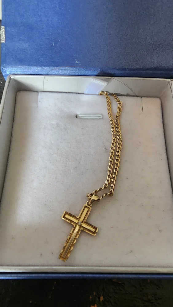 10K Gold Cross Necklace thumbnail