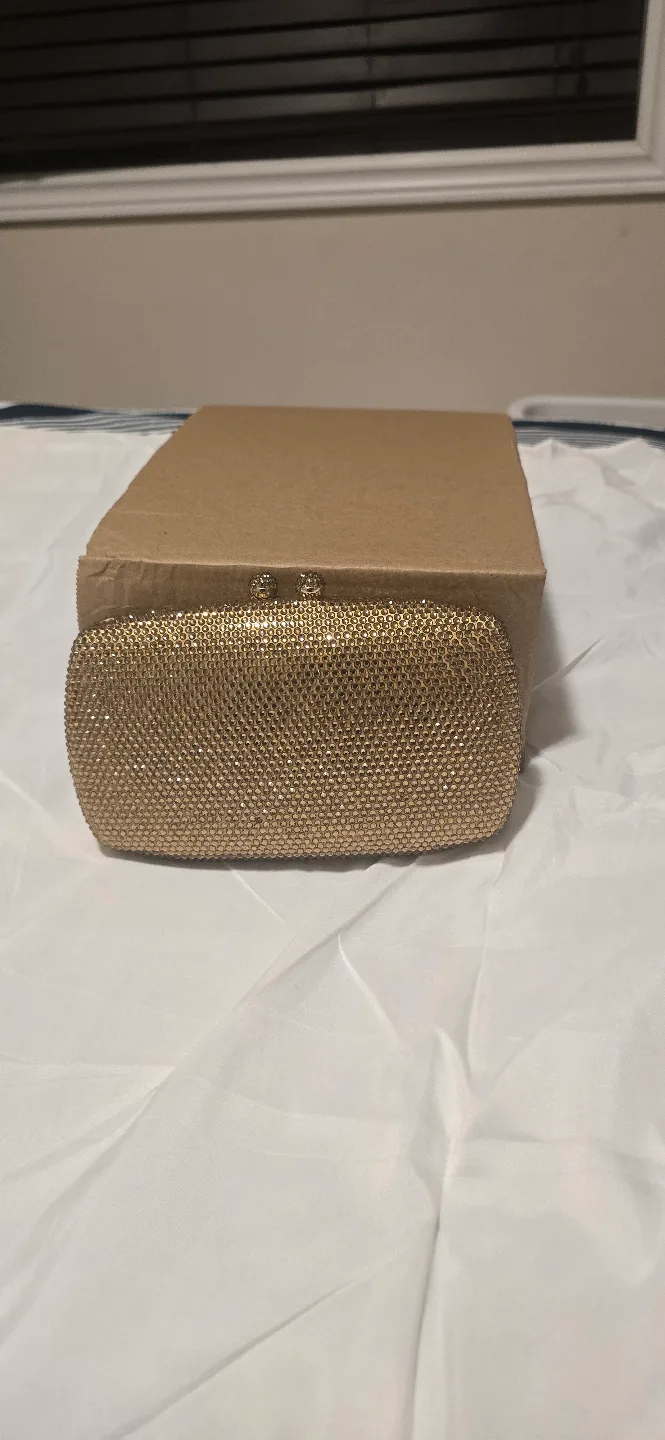 Gold Rhinestone Evening Clutch thumbnail