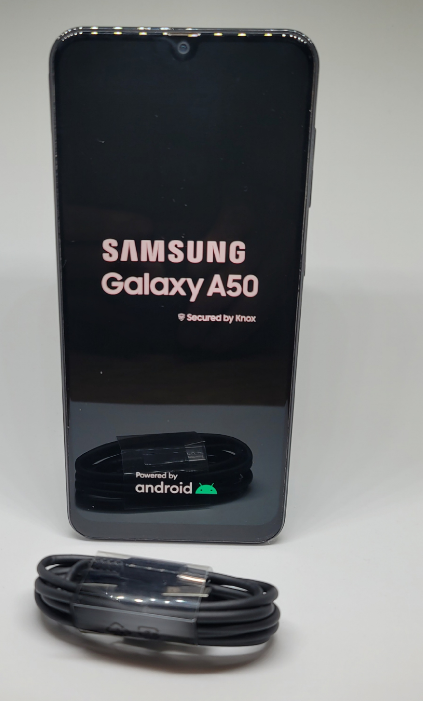 Samsung Galaxy A50 Smartphone with Charger Cable