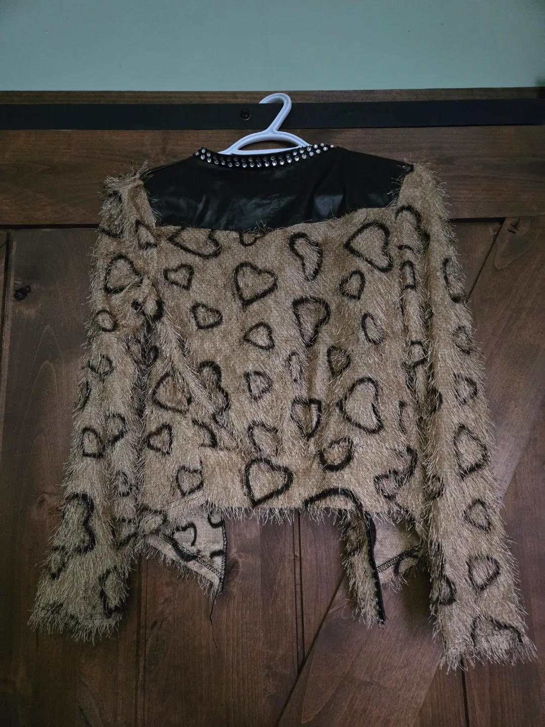 Fuzzy Heart Cardigan Set thumbnail