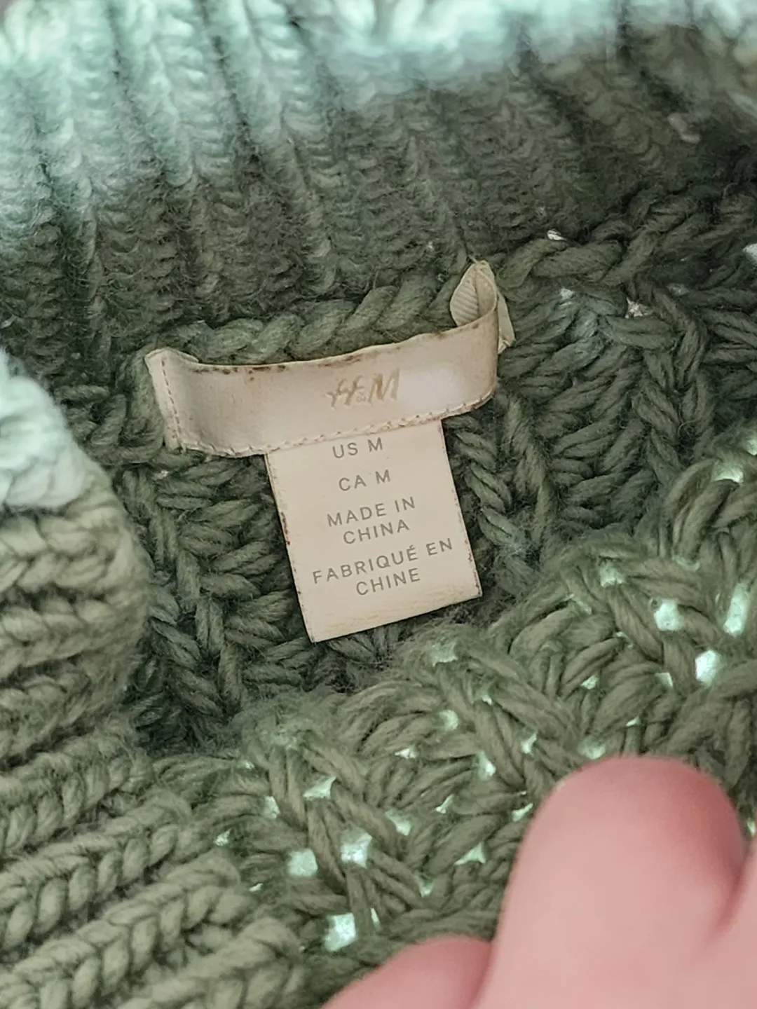 chunky cable knit sweater 💚 image indicator(5)