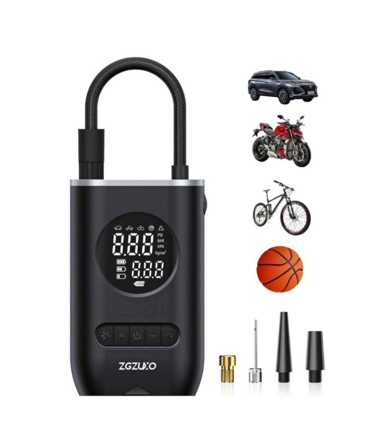 ZGZUO Portable Air Compressor Pump with Digital Display