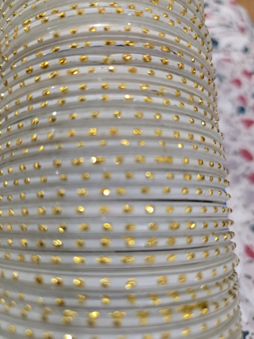 White and Gold Bangles Set image indicator(2)