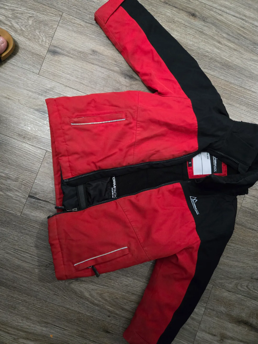 Stormtech Kids' Red and Black Ski Jacket - Size 5 🏒 thumbnail