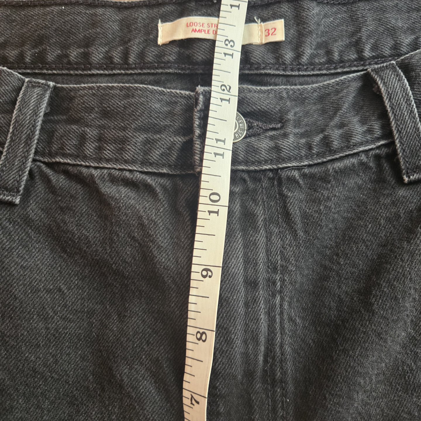Levi's Loose Straight Black Jeans Size 32 - photo 4