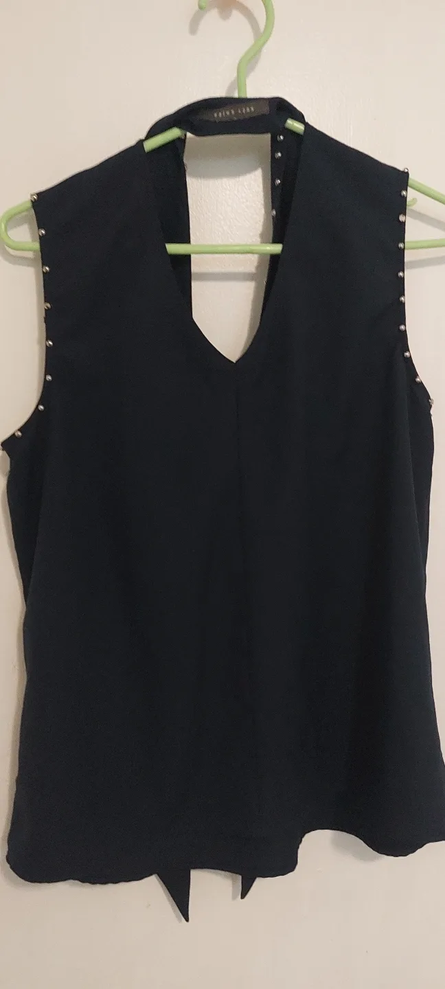 Suzy Shier Sleeveless Navy Blue Top image indicator(3)