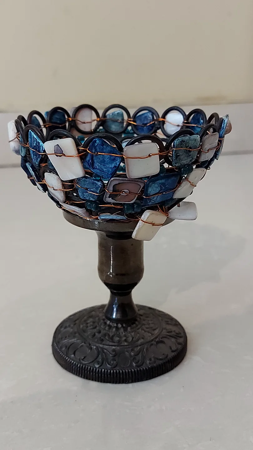 Unique Candle Holder with Metal Stand thumbnail