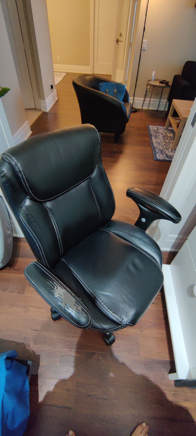 Black Leather Office Chair - photo 2