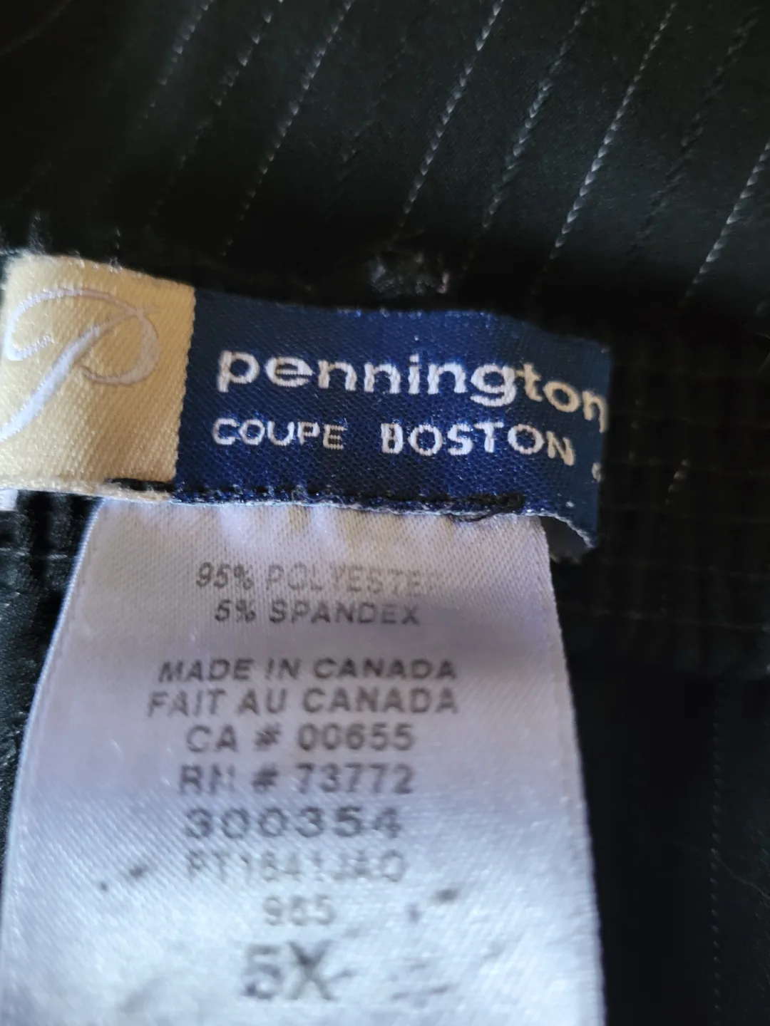 Pennington Women's Black With White Pinstripe Pants 🏒 image indicator(2)