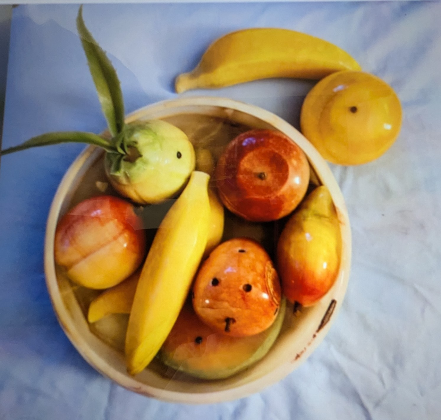 Onyx fruit bowl with carved fruit - photo 5
