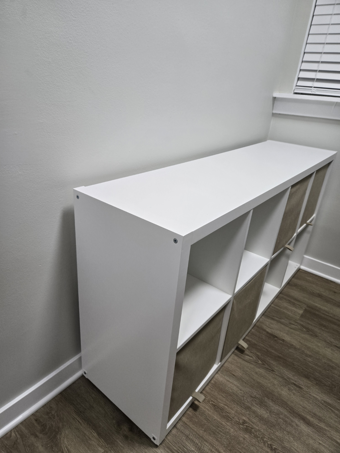 White IKEA Kallax Cube Shelving Unit - photo 4