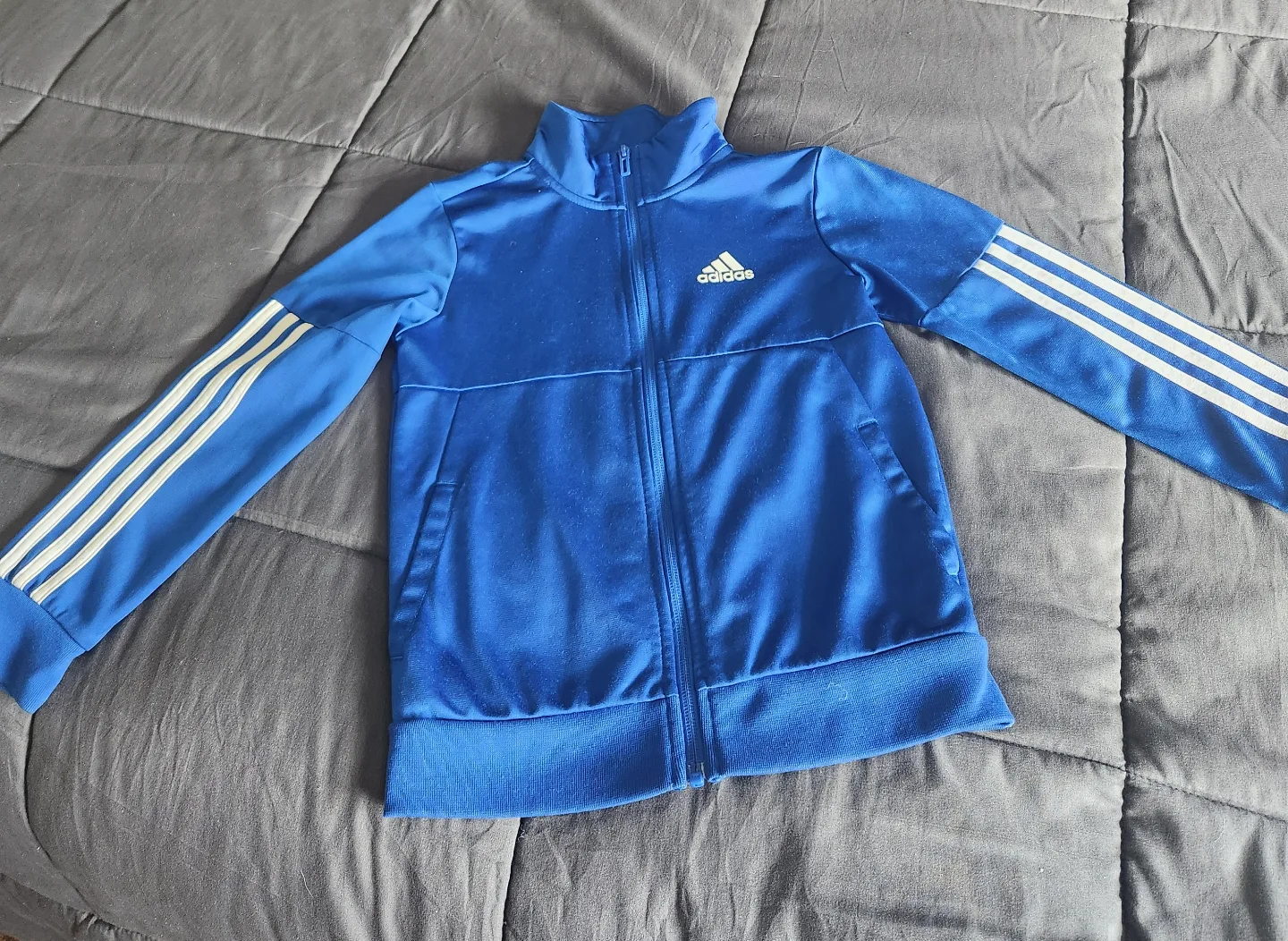 Adidas Boys' Blue Track Jacket thumbnail