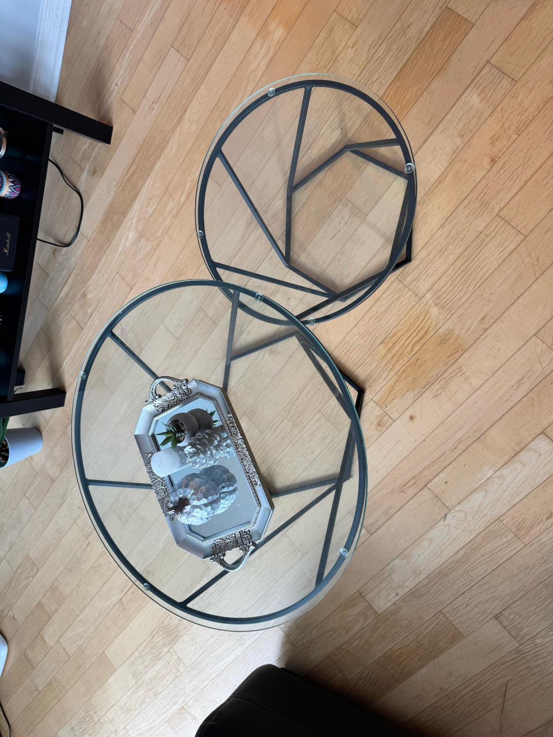 Glass Top Nesting Coffee Tables - photo 2