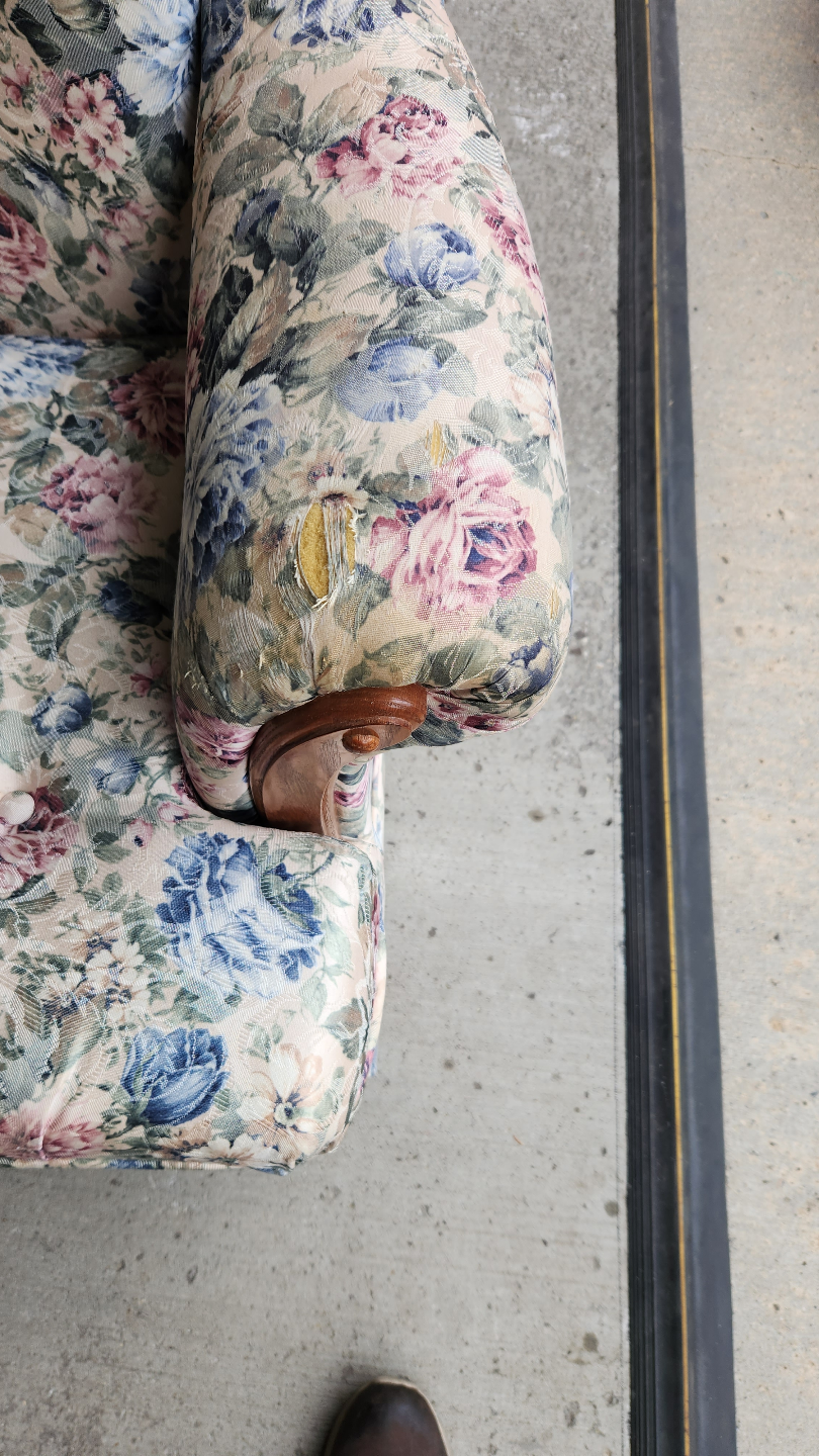 Floral Sofa and Swivel Chair Set - photo 5