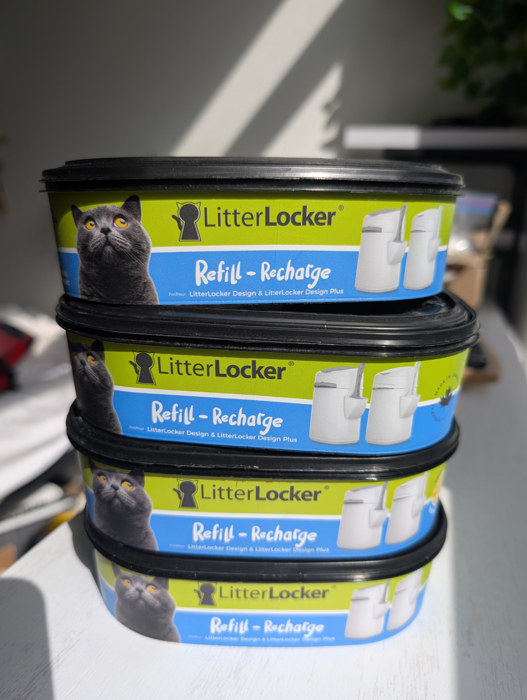 Four Cat LitterLocker Refill Bags Containers - unopened
