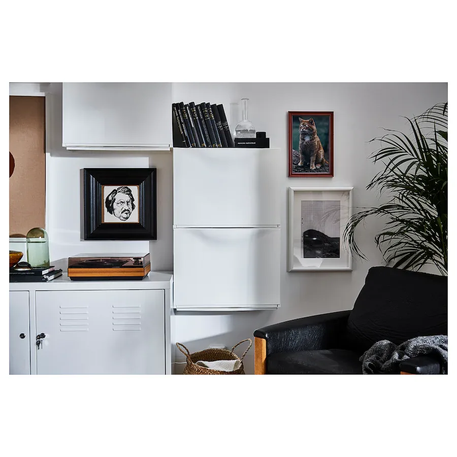 Ikea TRONES Shoe/storage cabinet, pack of 2, white thumbnail