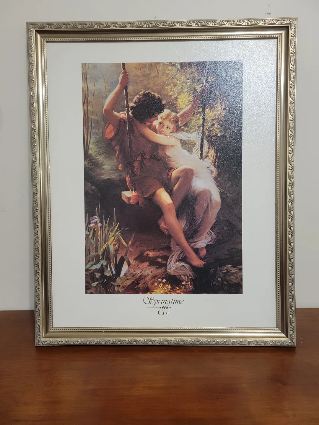 Springtime Cot Print in Ornate Silver Frame thumbnail