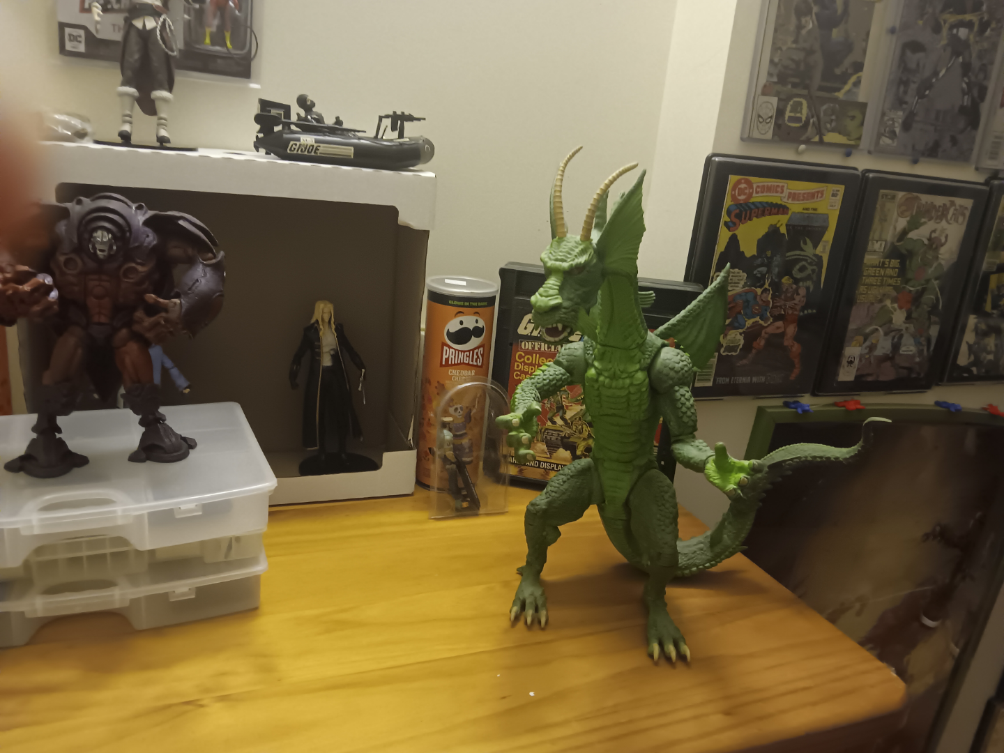 Vintage Green Dragon Figure
