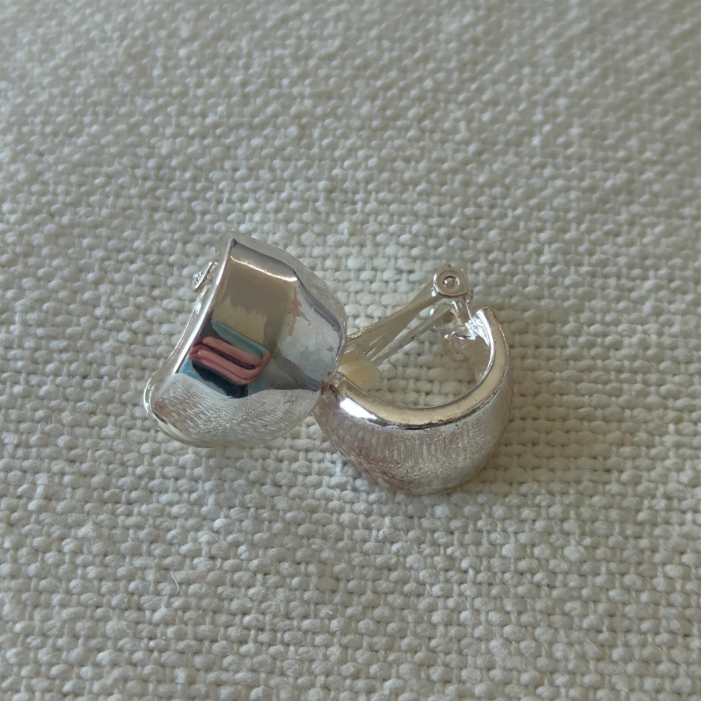 Silver Tone Clip On Earrings thumbnail