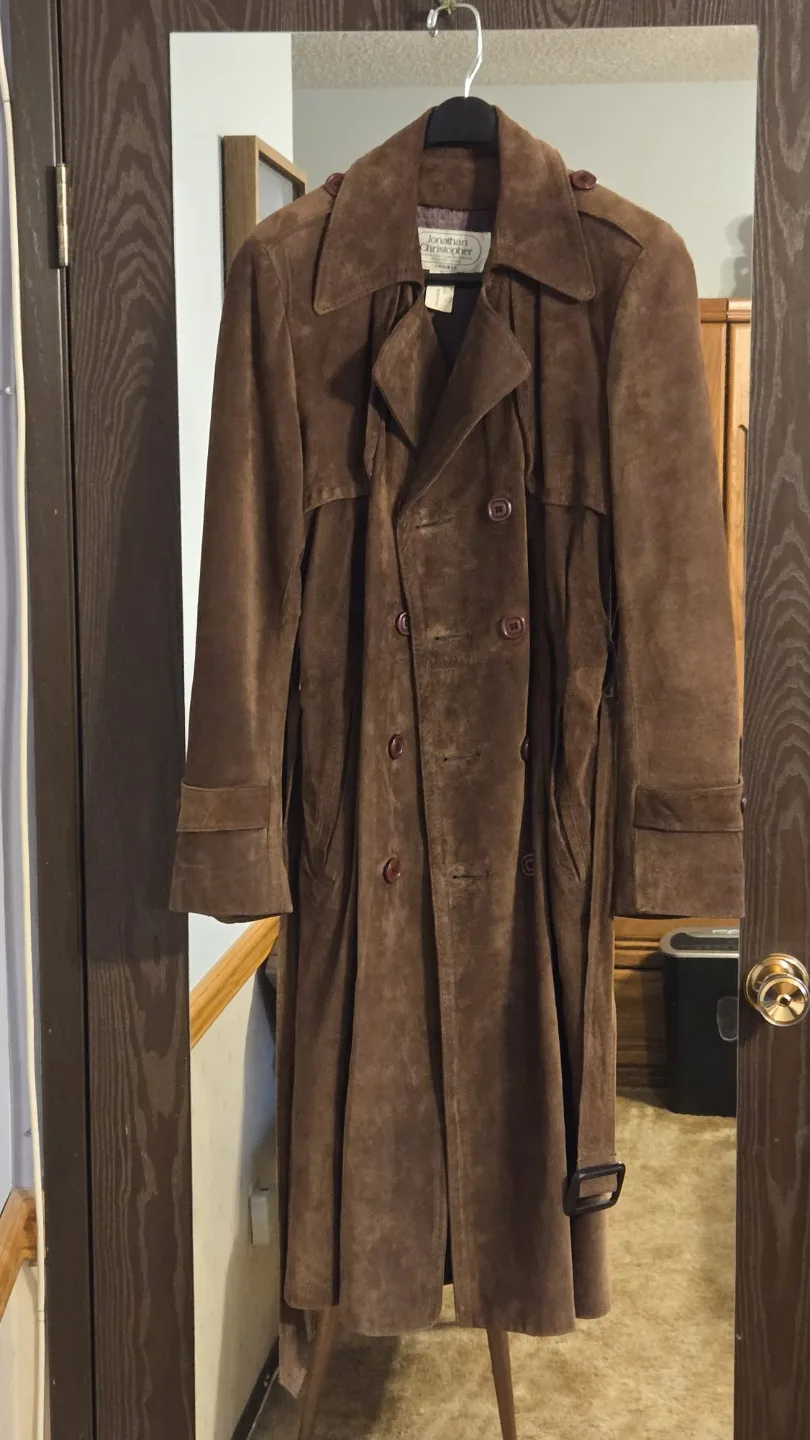 Genuine Leather Suede Trenchcoat Vintage (made in Canada) thumbnail