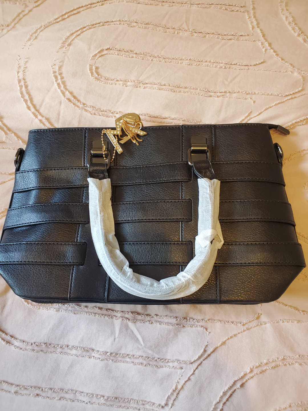 Black Handbag with Top Handles - photo 2