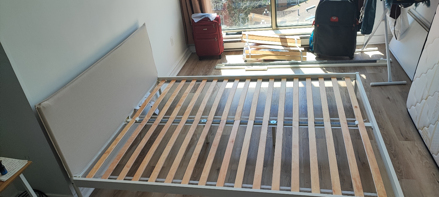 Queen-size bed frame with headboard - photo 4