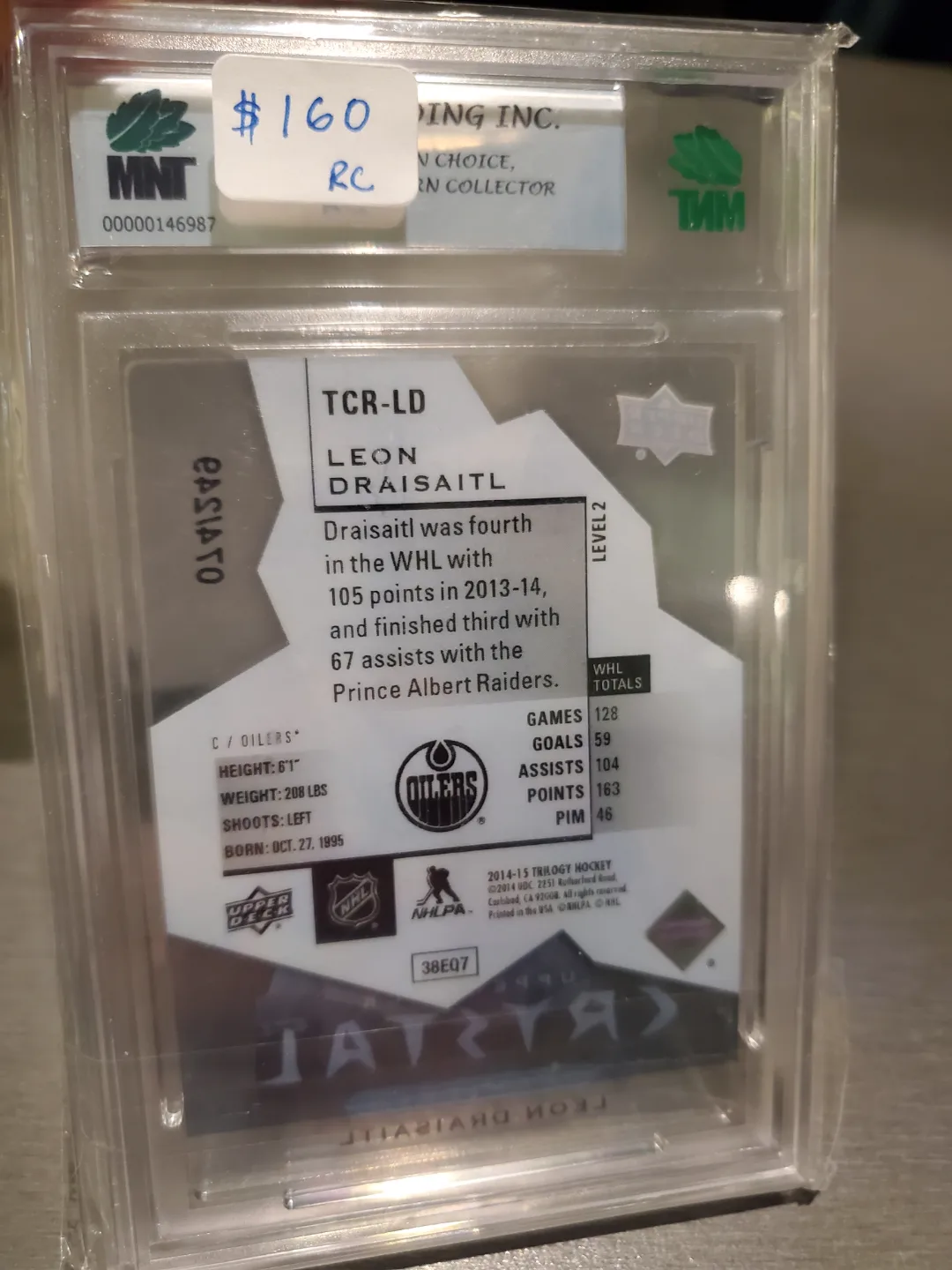 Leon Draisaitl Rookie NMNT-Mint Graded image indicator(2)