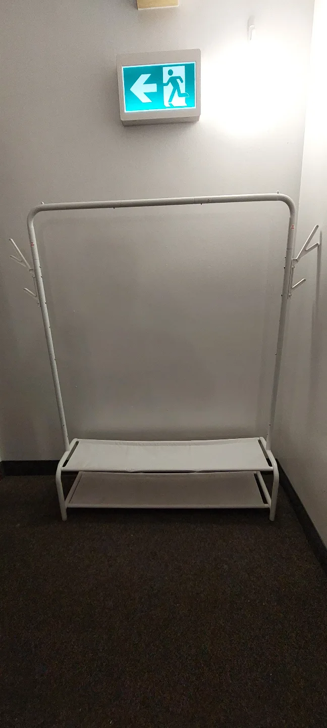 White clothing rack with shelf thumbnail
