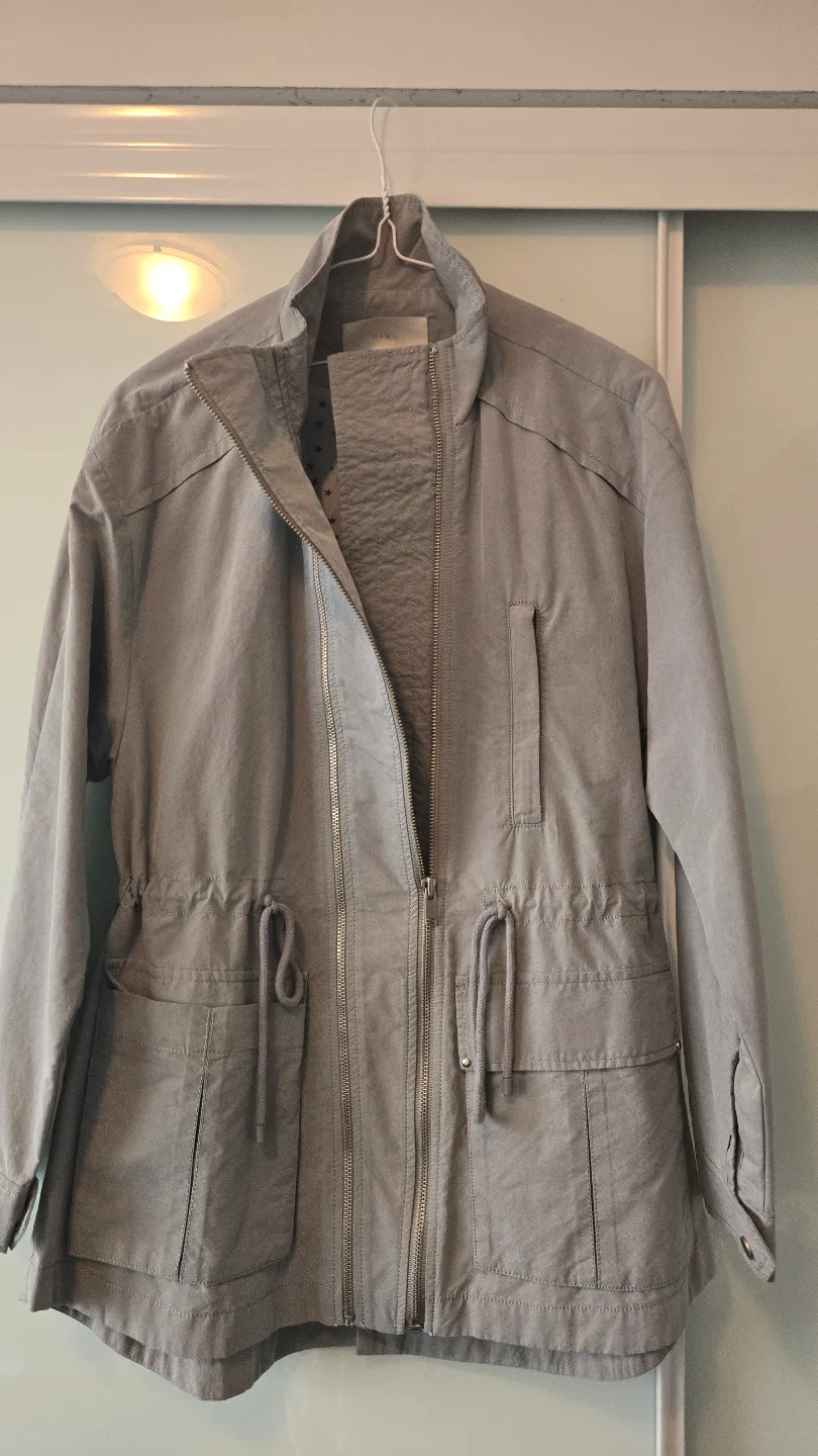 Women's Grey Lightweight Jacket with Pockets thumbnail