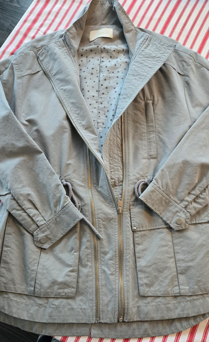 Women's Grey Lightweight Jacket with Pockets image indicator(2)