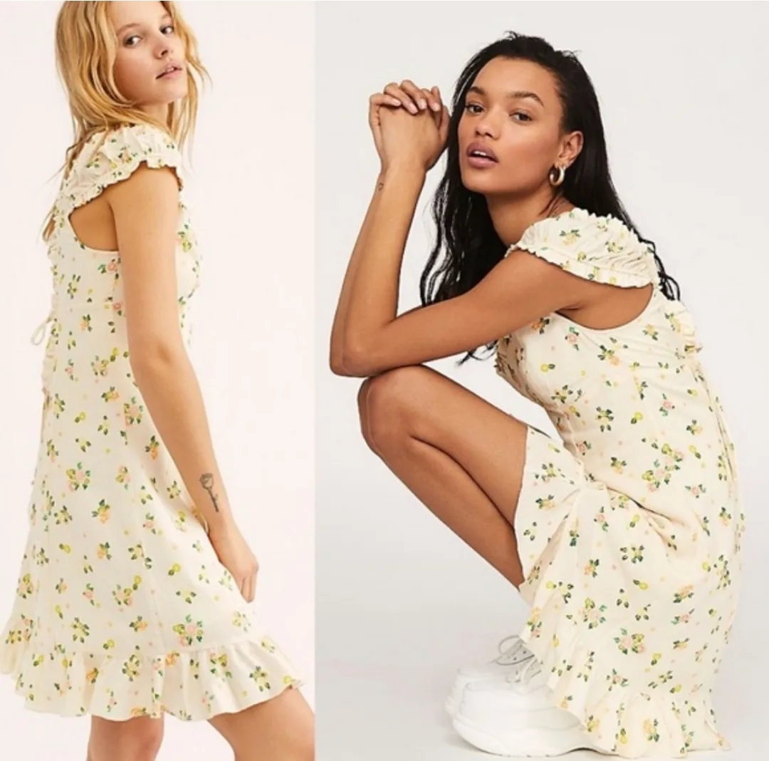Free People Mini Dress, Floral Print NWT image indicator(6)