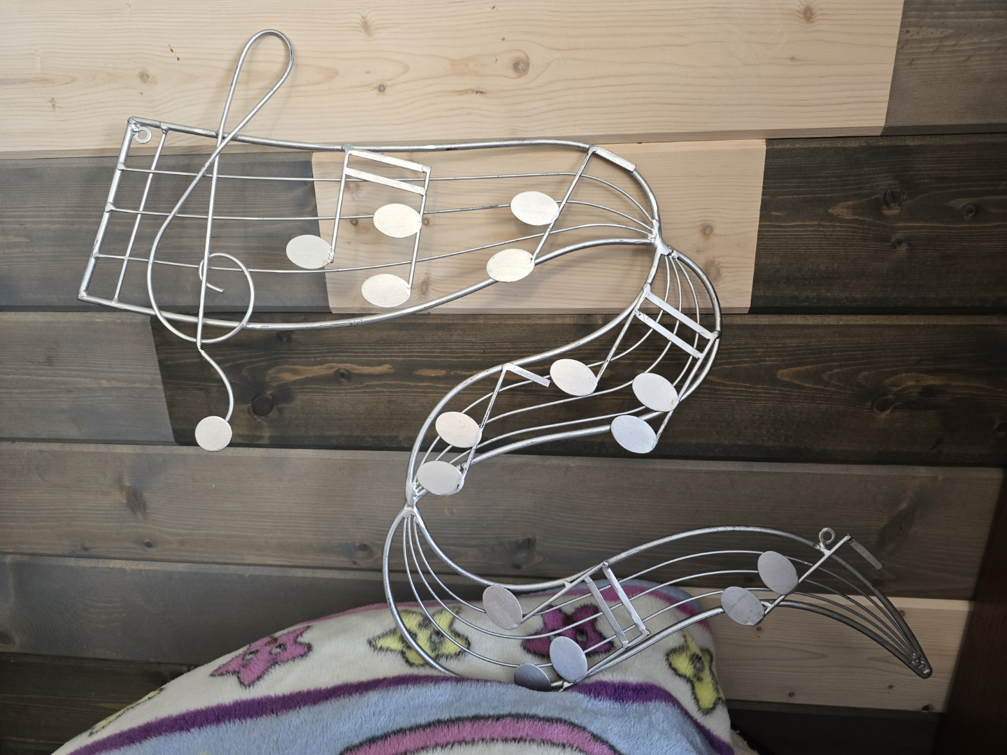 Silver Metal Musical Note Wall Decor #freecycle