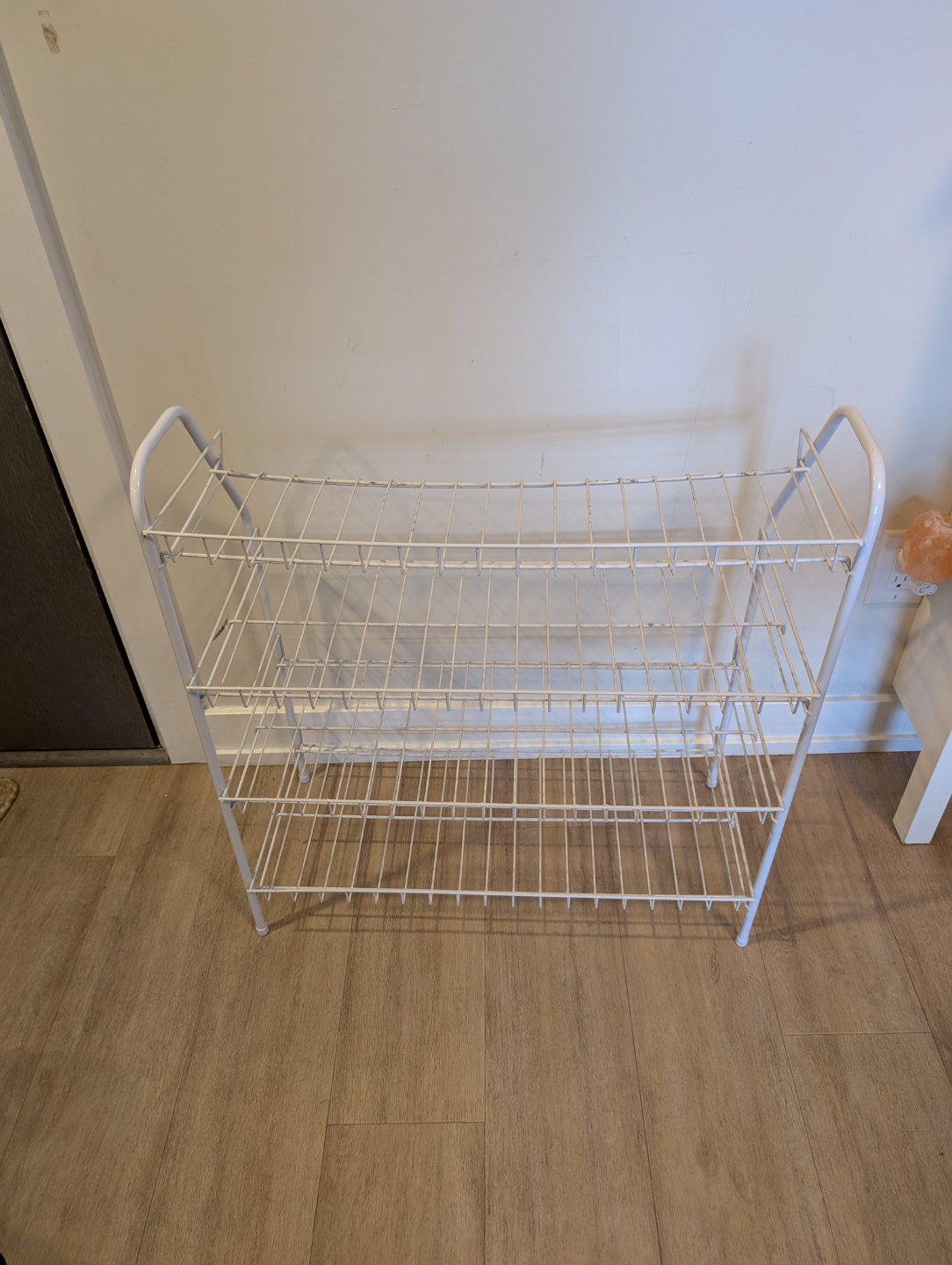White Metal 4-Tier Shoe Rack - photo 2