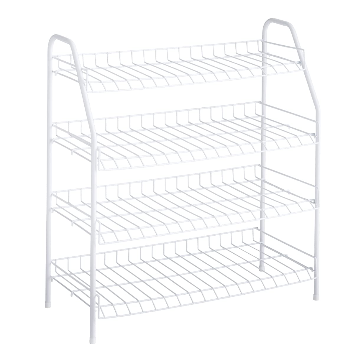 White Metal 4-Tier Shoe Rack - photo 3