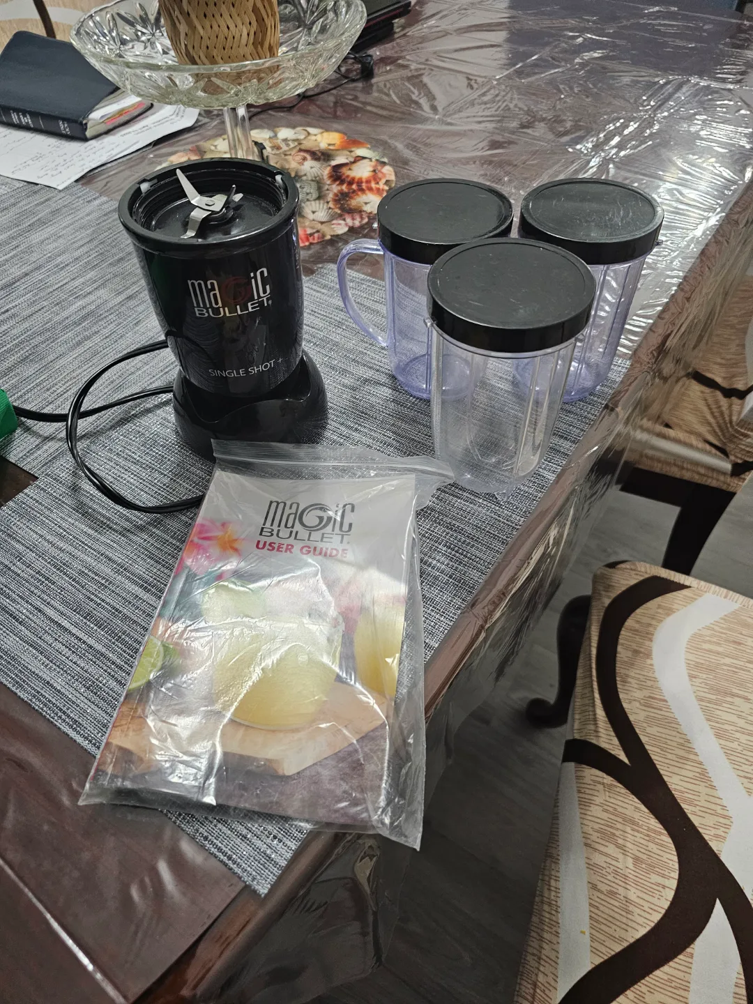 Magic Bullet Single Shot Blender with Cups and User Guide