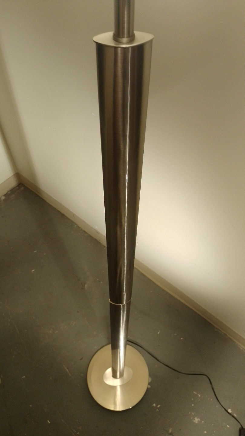 Modern Stained Glass & Chrome Floor Lamp w. Dimmer - photo 4