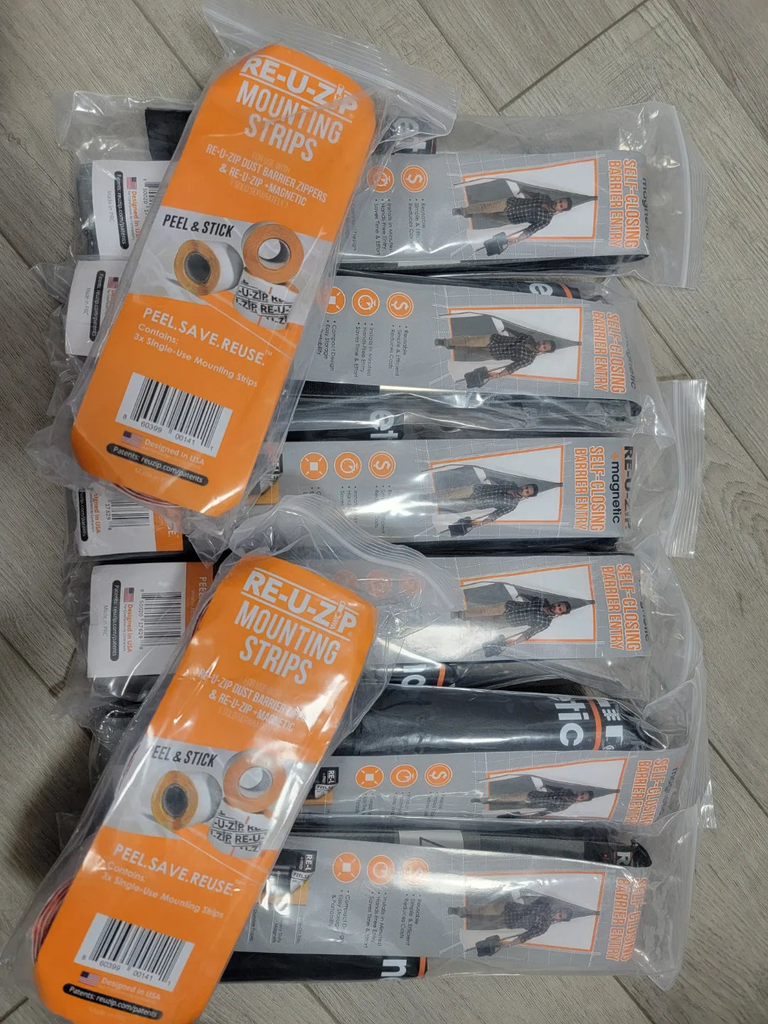 RE-U-ZIP Mounting Strips and Magnetic Self-Closing Entry Kit thumbnail