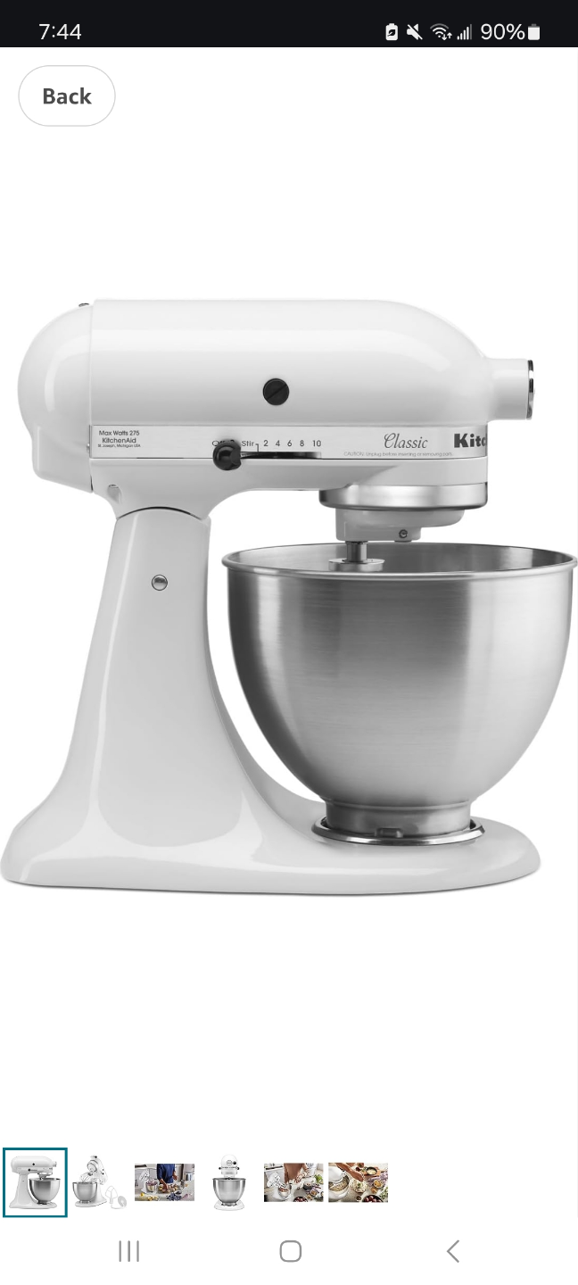 KitchenAid Classic Stand Mixer - White