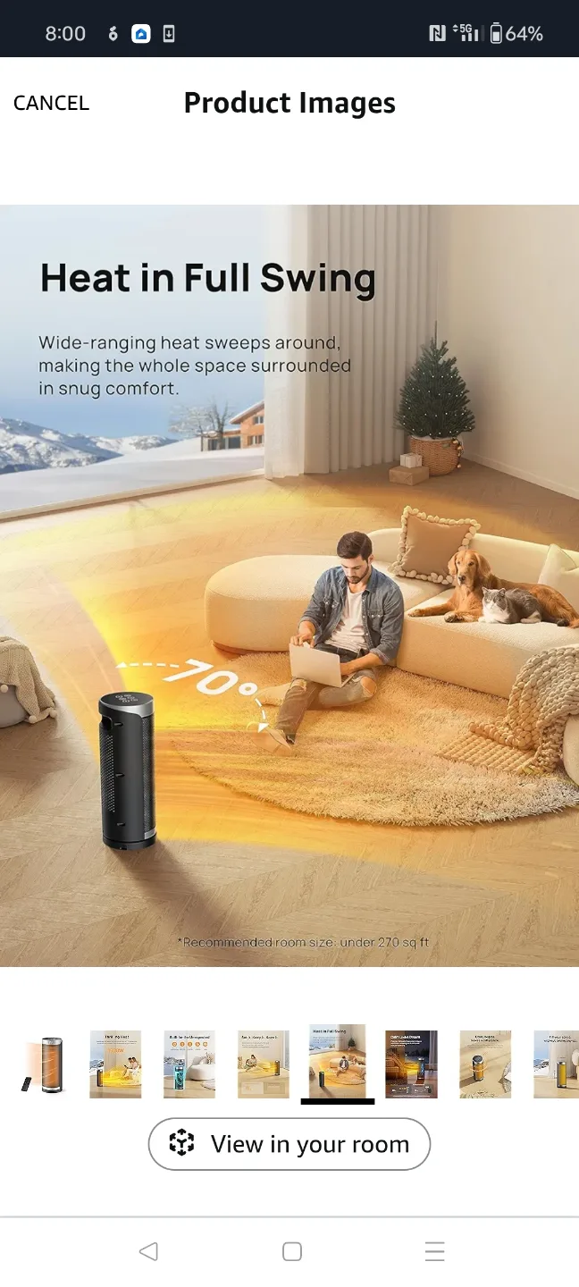 Dreo Solaris Slim H3 Space Heater image indicator(4)